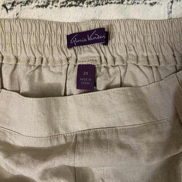 Gloria Vanderbilt Linen Shorts 2X - Picture 8 of 9
